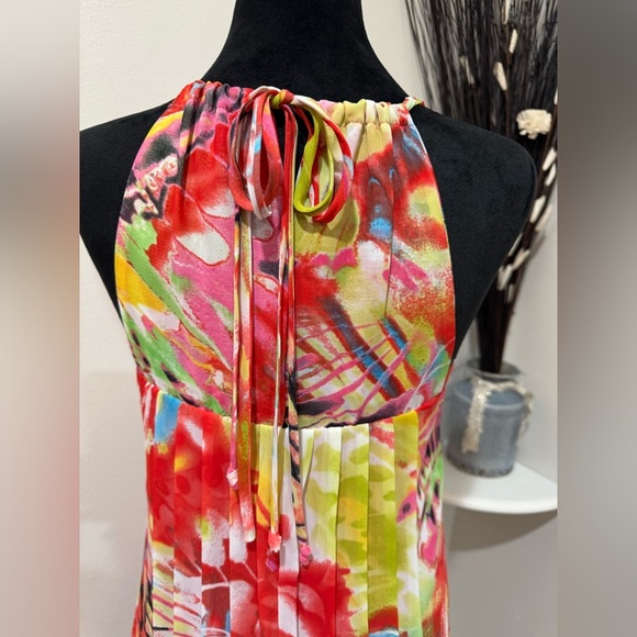 B. Darlin 70's Vibe women’s Halter Dress Beaded neckline Dress - Size 3/4 - Picture 7 of 10